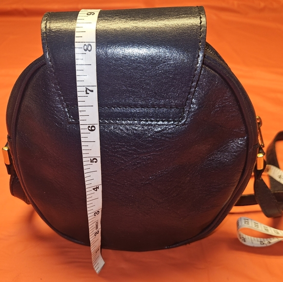Michael Rome "Rare" Italian Blue Crisp Leather Crossbody w/Crest Lining E.U.C. - Picture 6 of 15